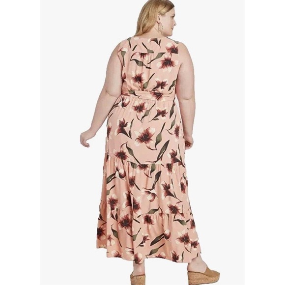 Ava & Viv Pink Floral Maxi Dress - Picture 2 of 7